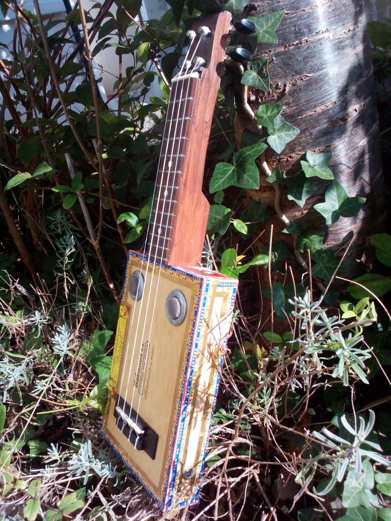 Cigar box ukulele by Salvage Sounds